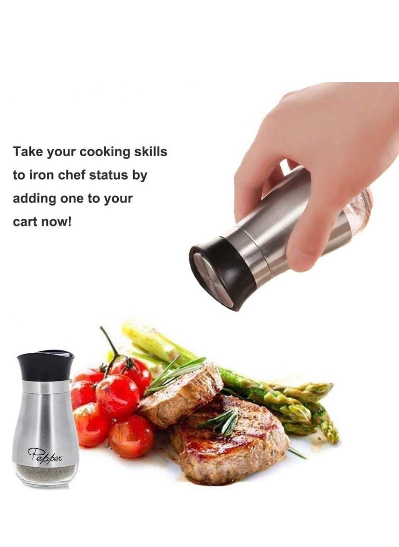 Alissa 2 pcs stainless steelSalt and Pepper Shakers  - Image 2