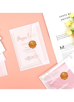Oasisgalore 50 Pcs Translucent Vellum Envelopes, 17.5x12.5cm, for Invitations, Wedding, Gift Cards, Postcards, Photos  - Image 3