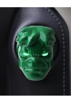 SYOSI Hulk The Avenger Marvel Push to Start Button Cover Car One-Button Start Button Protective Cover Interior Modification Ignition Device Switch Metal Decorative Stickers (Green)  - Image 1
