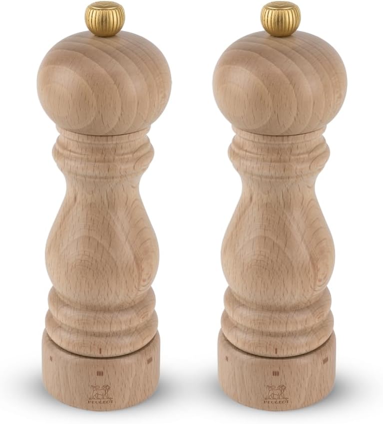 Peugeot Paris U'Select Salt and Pepper Mill Set - 7.09in Natural Beech Wood - Image 1
