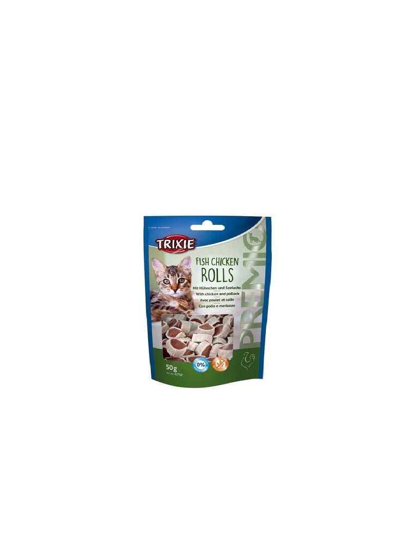 Trixie Premio Bites Fish Chicken Rolls Cat Treats - Image 2