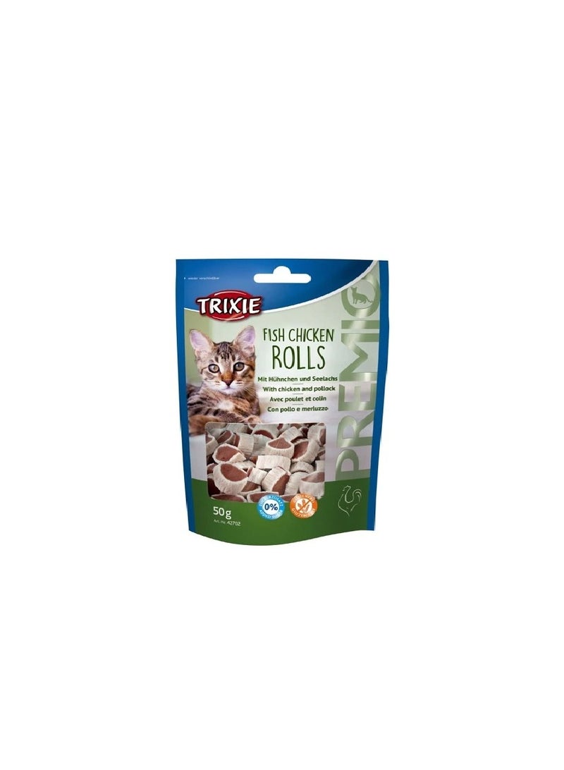 Trixie Premio Bites Fish Chicken Rolls Cat Treats - Image 3