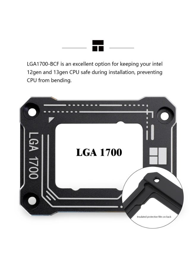إطار تثبيت وحدة المعالجة المركزية (CPU) مانع للانحناء LGA 1700 من Intel، أسود، لمعالجات الجيل 12/13 - Image 3