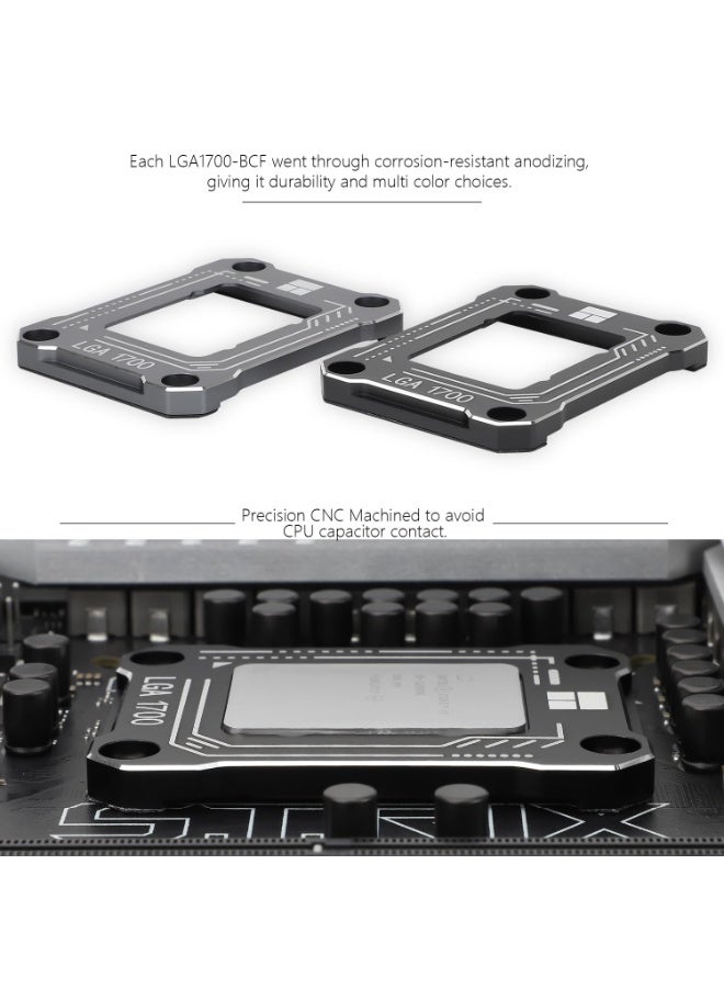 إطار تثبيت وحدة المعالجة المركزية (CPU) مانع للانحناء LGA 1700 من Intel، أسود، لمعالجات الجيل 12/13 - Image 4