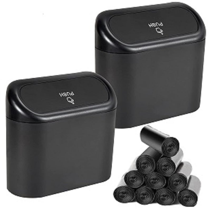 EnthuLove Mini Car Trash Can with Lid and Trash Bags - Image 1