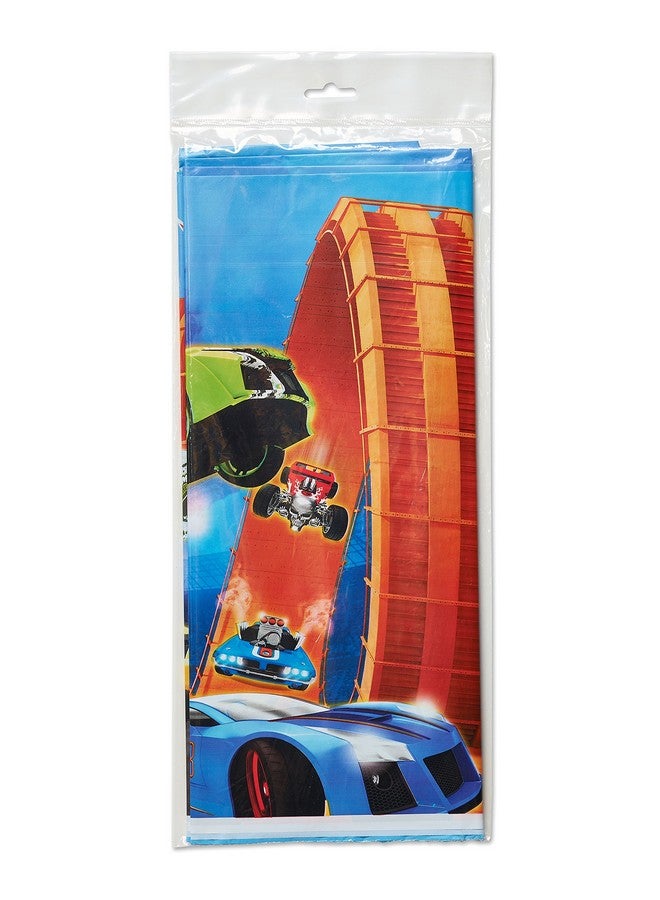 Amscan Hot Wheels Wild Racer Plastic Table Cover Party Favor 54" X 96" Multi Color - Image 3