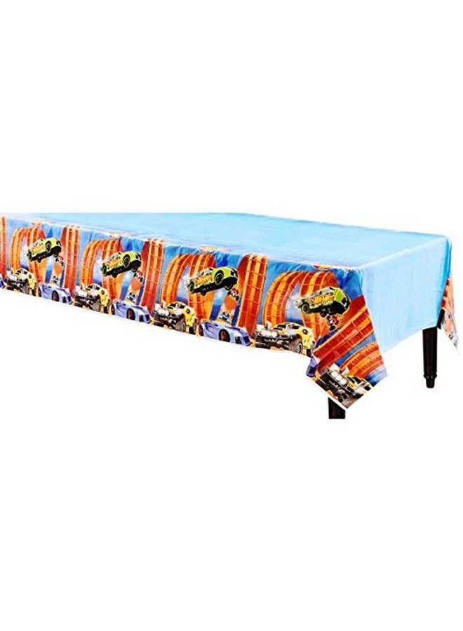 Amscan Hot Wheels Wild Racer Plastic Table Cover Party Favor 54" X 96" Multi Color - Image 4