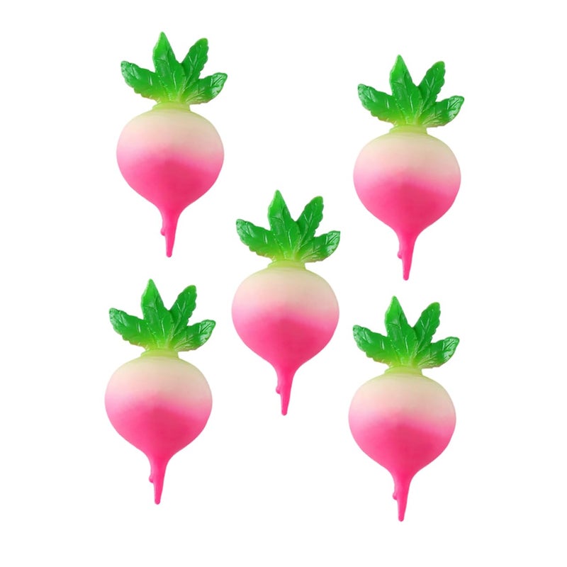 Lifelike Resin Artificial Radish Vegetable Model Set Kitchen Tabletop Display - Image 2