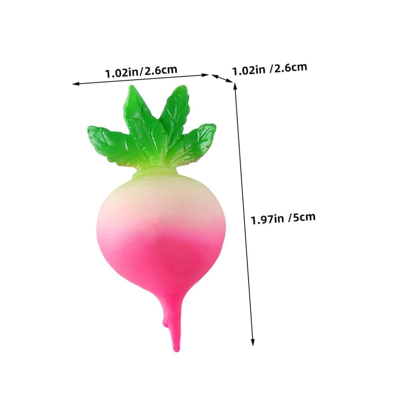 Lifelike Resin Artificial Radish Vegetable Model Set Kitchen Tabletop Display - Image 3