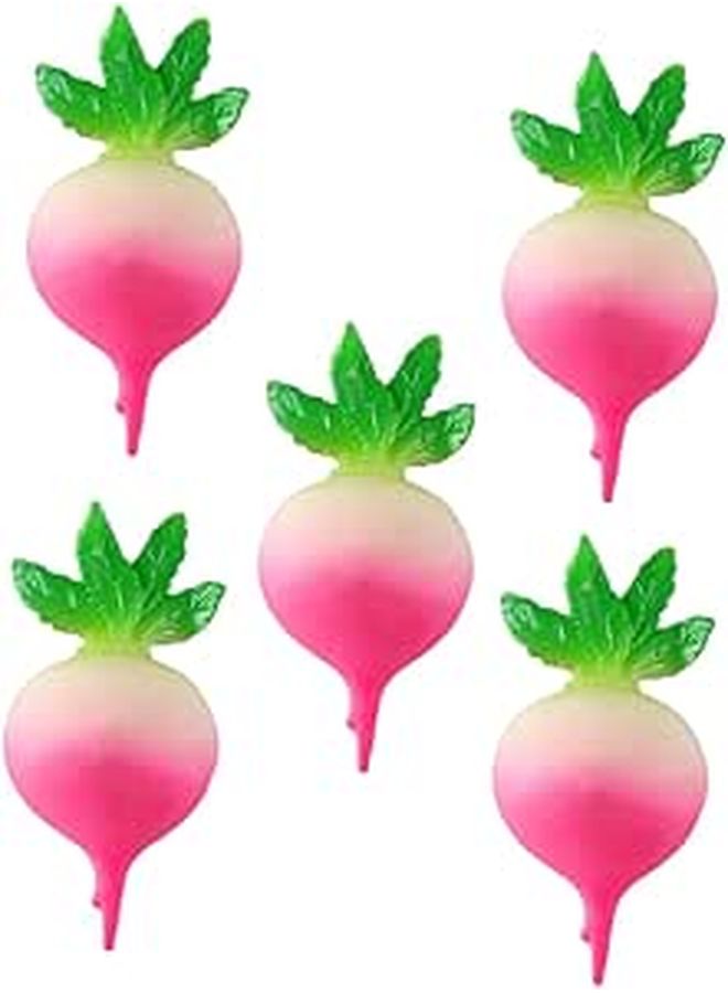 Lifelike Resin Artificial Radish Vegetable Model Set Kitchen Tabletop Display - Image 1