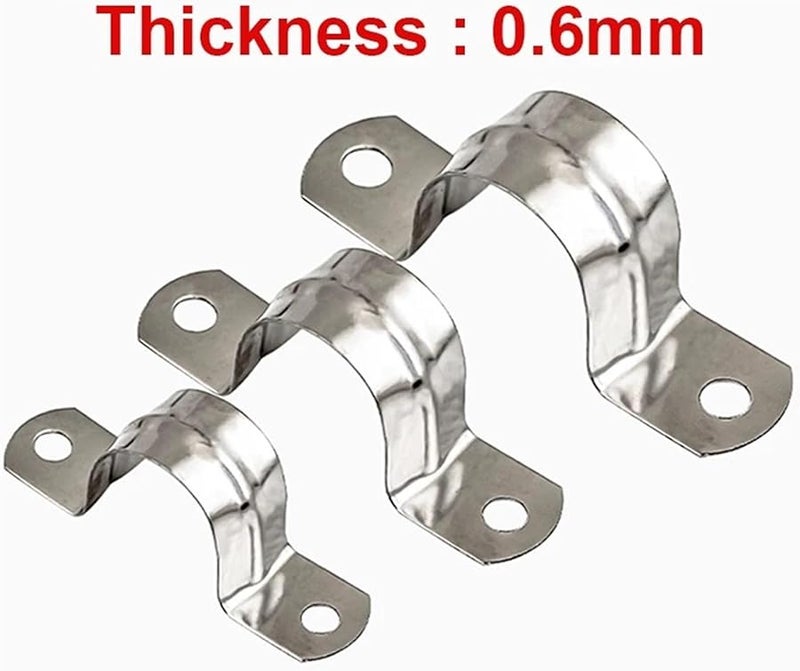 M12 Stainless Steel U Type Conduit Clamp 150pcs Saddle Bracket For Tube Mounting - Image 3