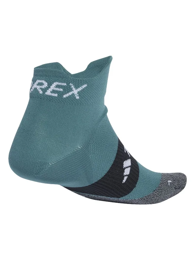 Adidas Trx Trl Spd Sck Green Trail Running Socks For Unisex 2 - 3.5