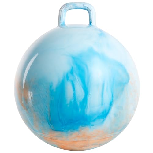 U&C Planet UC Planet Hopper Ball 20 inches Bouncy Ball with Handle for Kids Age 59 Clouds Hoppity Hop Sit and Bounce Jumping Hopping with Pump and Gift Box Great Gift for Birthday Easter Basket Stuffers - Image 1