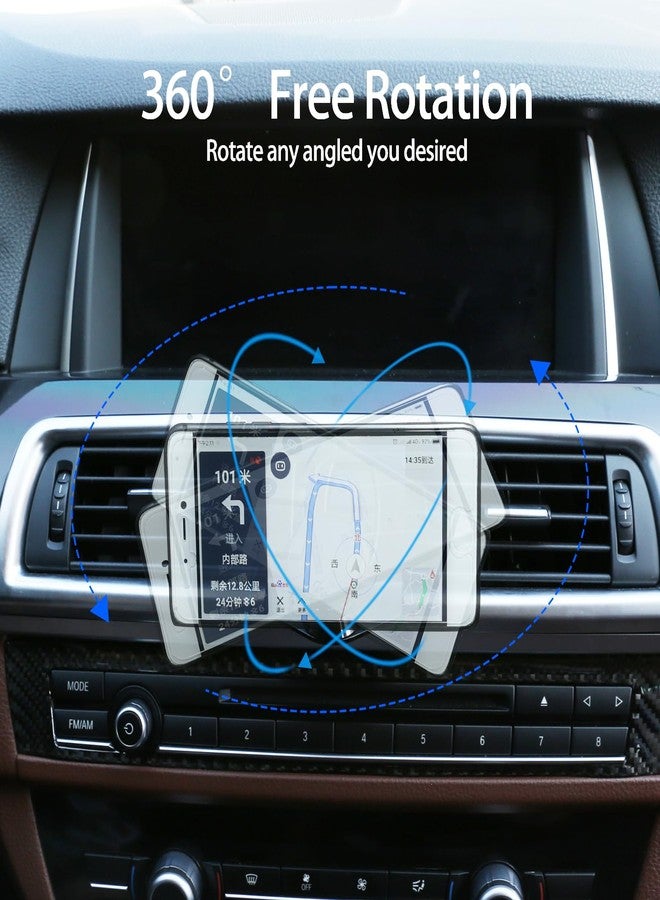 LLKUANG 360-Degree Rotary Cell Phone Holder Mobile Phone Mount Black(Magnet) for BMW 5 Series F11 F10 F07 2010-2016 (Black) - Image 2