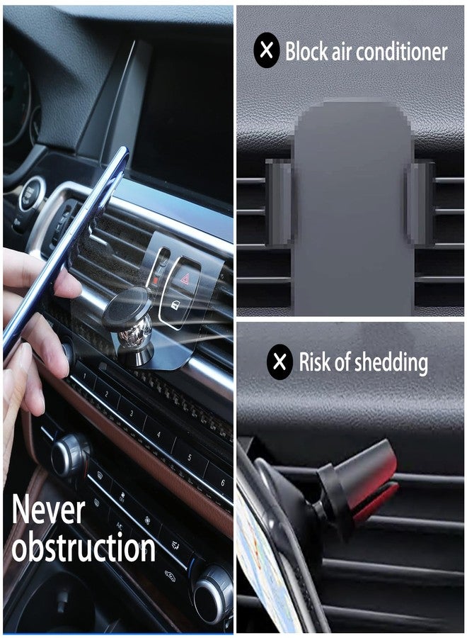 LLKUANG 360-Degree Rotary Cell Phone Holder Mobile Phone Mount Black(Magnet) for BMW 5 Series F11 F10 F07 2010-2016 (Black) - Image 4