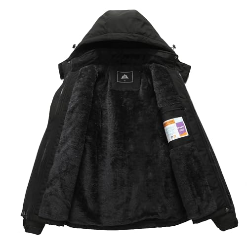 MOERDENG Women's Ski Jacket Warm Winter Coat Hooded Snowboarding Jackets Waterproof Mountain Windbreaker for Hiking Traval - Image 3