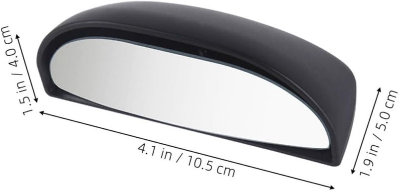 ABOOFAN 2pcs Adjustable Convex Rear View Mirror Rotatable Automotive Spot Mirrors for Enhanced Visibility Cars Suvs and Trucks Easy Installation Stylish Black Design - Image 2