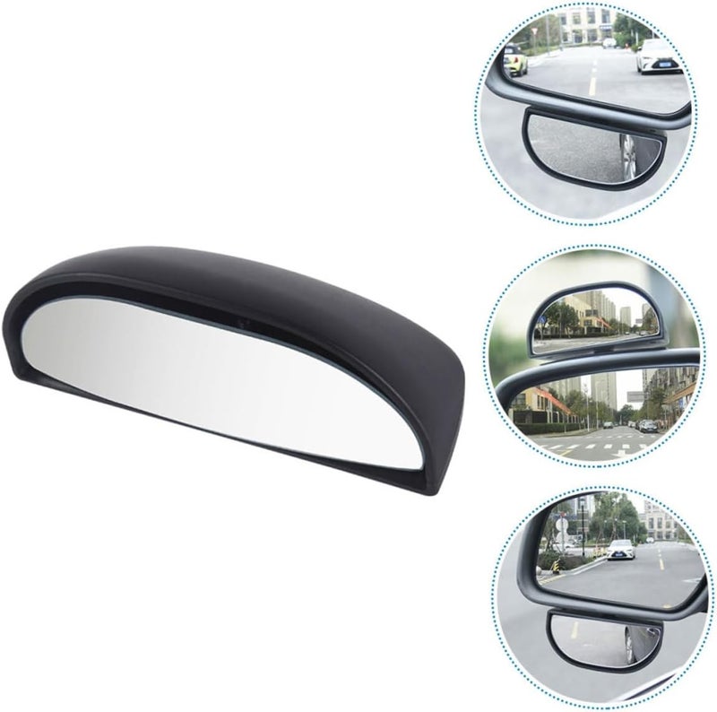 ABOOFAN 2pcs Adjustable Convex Rear View Mirror Rotatable Automotive Spot Mirrors for Enhanced Visibility Cars Suvs and Trucks Easy Installation Stylish Black Design - Image 4