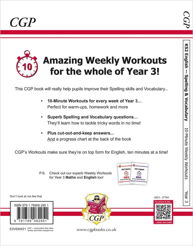 Coordination Group Publications Ltd (CGP) KS2 English 10-Minute Weekly Workouts: Spelling & Vocabulary - Year 3 - Image 2