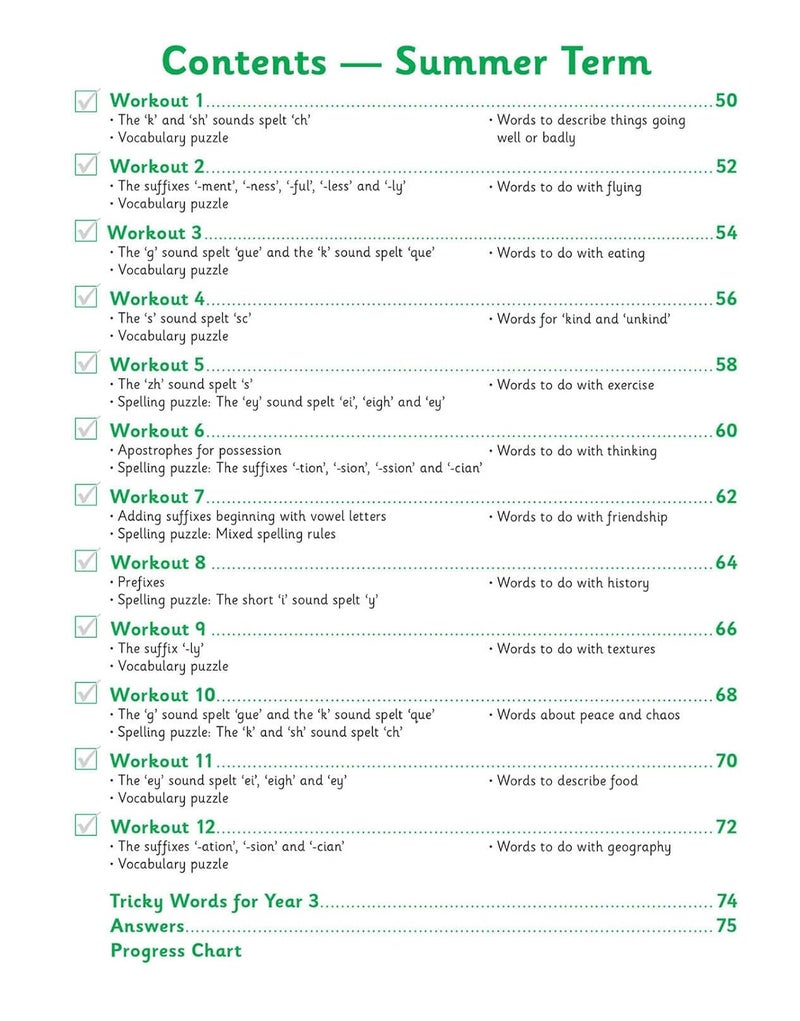 Coordination Group Publications Ltd (CGP) KS2 English 10-Minute Weekly Workouts: Spelling & Vocabulary - Year 3 - Image 5