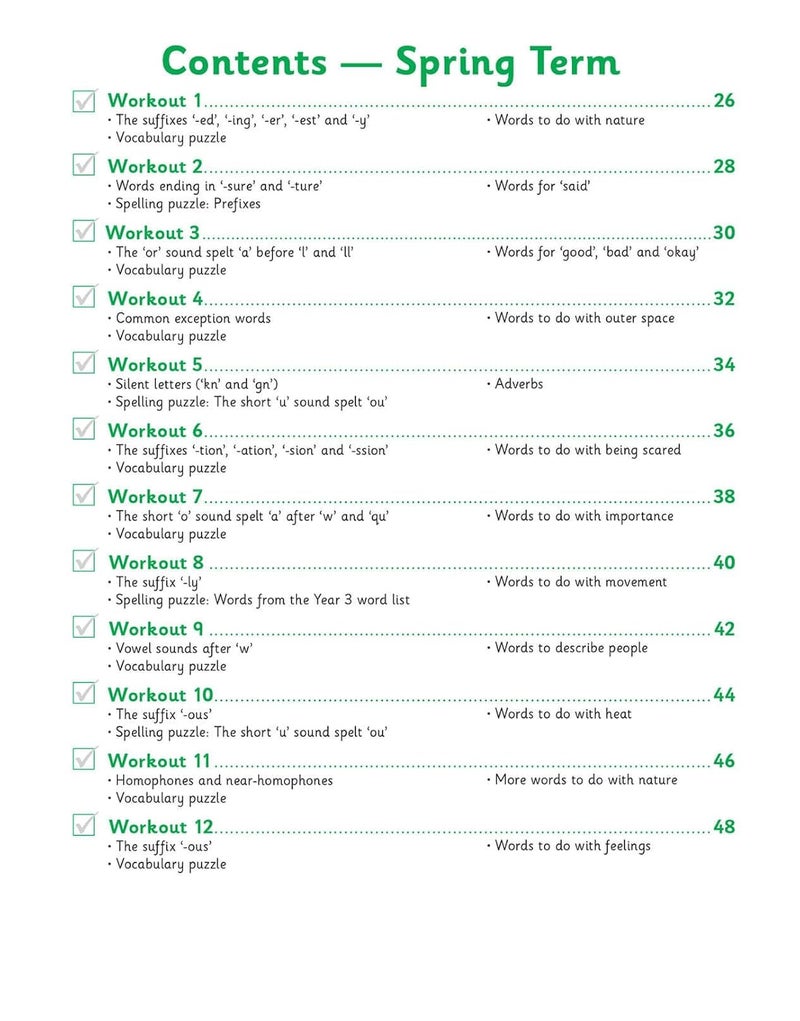 Coordination Group Publications Ltd (CGP) KS2 English 10-Minute Weekly Workouts: Spelling & Vocabulary - Year 3 - Image 4