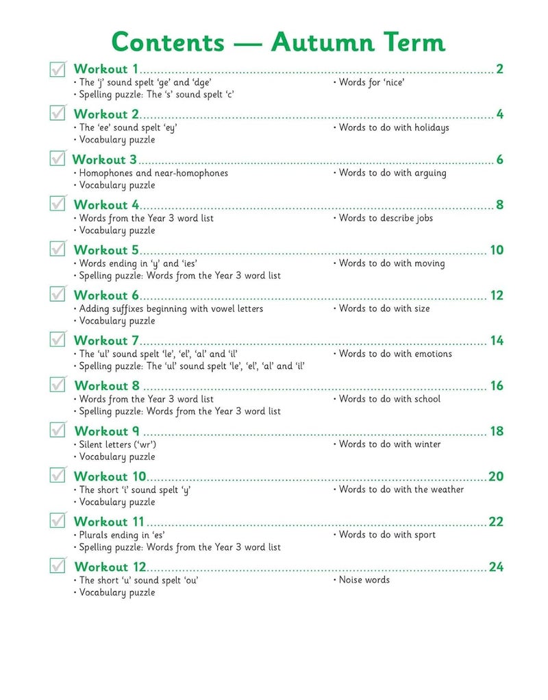 Coordination Group Publications Ltd (CGP) KS2 English 10-Minute Weekly Workouts: Spelling & Vocabulary - Year 3 - Image 3
