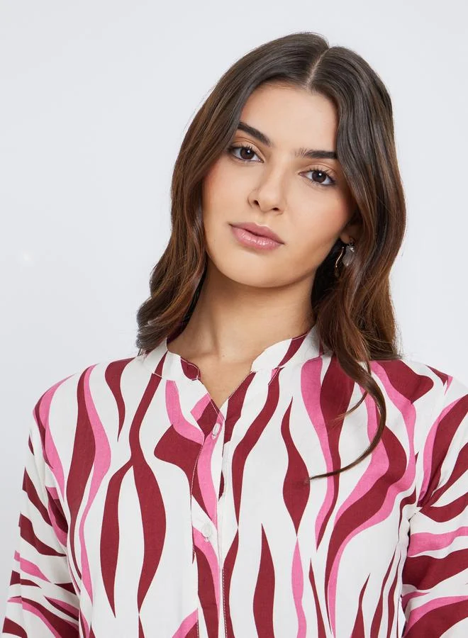 Maxim Creation Maxim Creation Women Abstract Print Top and Pants Co-Ords