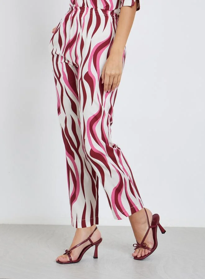 Maxim Creation Maxim Creation Women Abstract Print Top and Pants Co-Ords