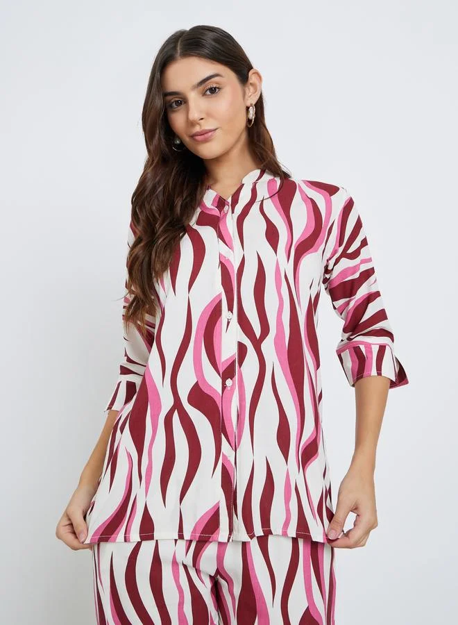 مكسيم كريشن Maxim Creation Women Abstract Print Top and Pants Co-Ords