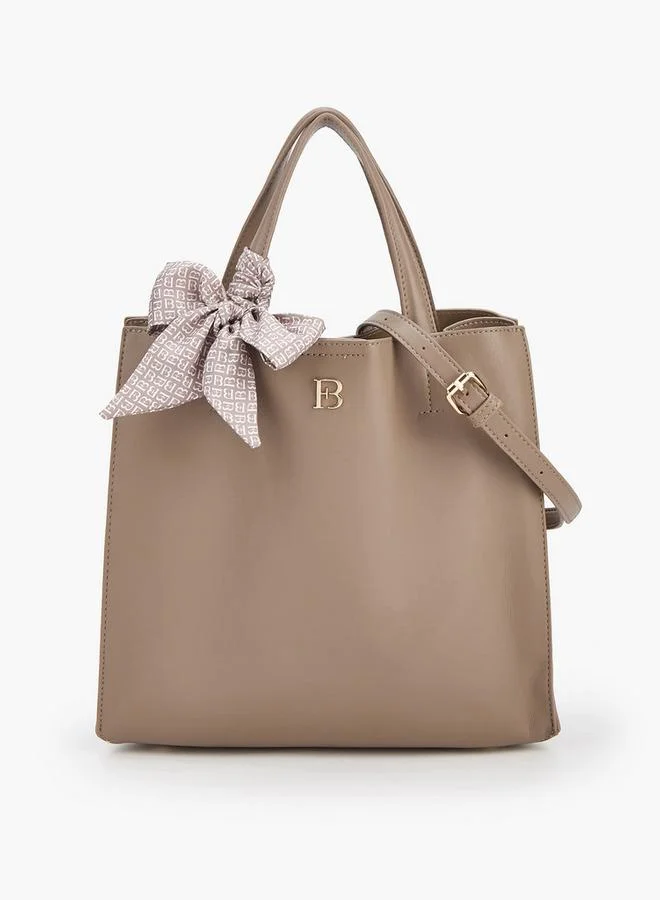 فلورا بيلا من شو إكسبرس حقيبة يد كبيرة بمقبضين وزينة وشاح