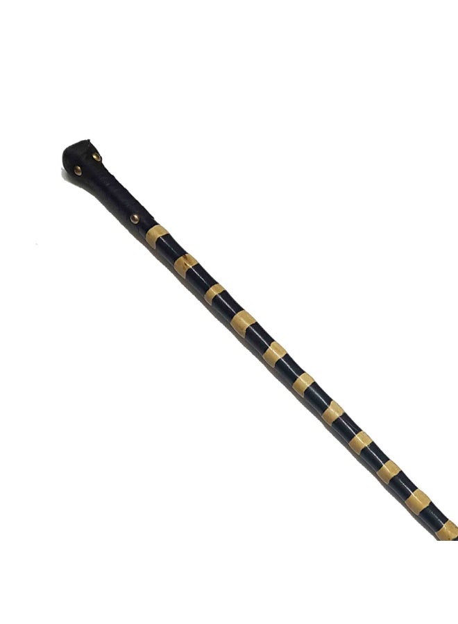 عصا مصنوعة من خشب الزان الأسواني، للرجال اسود و بيج - Image 3