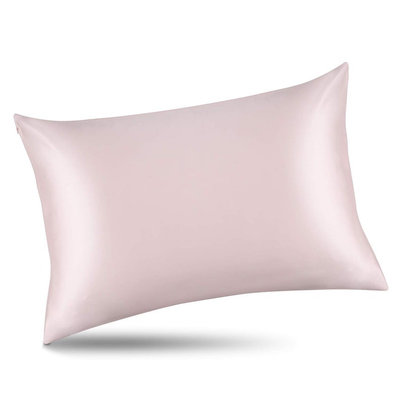 ألاسكا بير دب دب حرير وسادة للشعر ومجموعة الجلد من 2 نقي نقي 22 Momme Mulberry Silk Pillow Cases Size Size for Bliss Betting أفضل من إغلاق ساتين بولي ساتين (2pc وردي) - Image 2