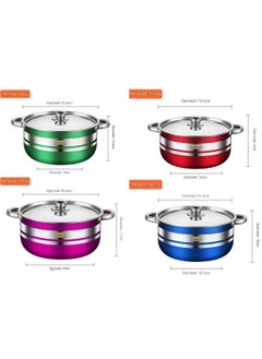 Sharpdo 4-Piece Stainless Steel Pot Set Household Soup Pot Combination Suitable for Various Stoves  - Image 2