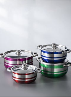 Sharpdo 4-Piece Stainless Steel Pot Set Household Soup Pot Combination Suitable for Various Stoves  - Image 3