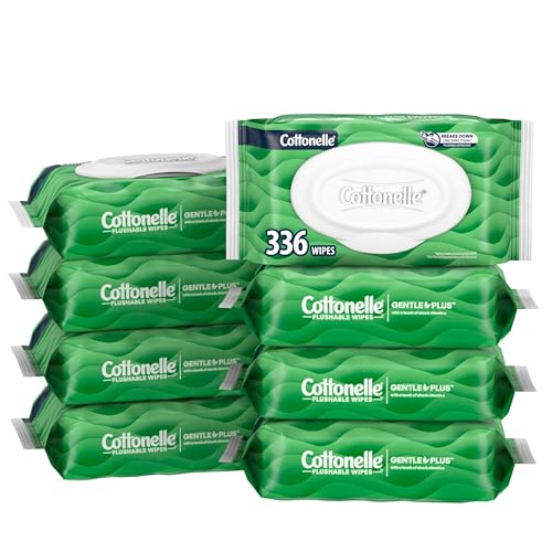 Cottonelle GentlePlus Flushable Wet Wipes with Aloe Vitamin E 8 FlipTop Packs 42 Wipes Per Pack 336 Total Wipes Packaging May Vary - Image 2