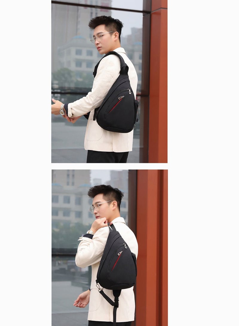 SYOSI Crossbody Shoulder Bag, SYOSI Casual Retro Backpack, Couple Bag, Chest Bag for Travel, Water Resistant Hiking Daypack for Men Women - Image 2