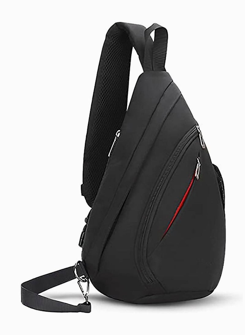 SYOSI Crossbody Shoulder Bag, SYOSI Casual Retro Backpack, Couple Bag, Chest Bag for Travel, Water Resistant Hiking Daypack for Men Women - Image 1