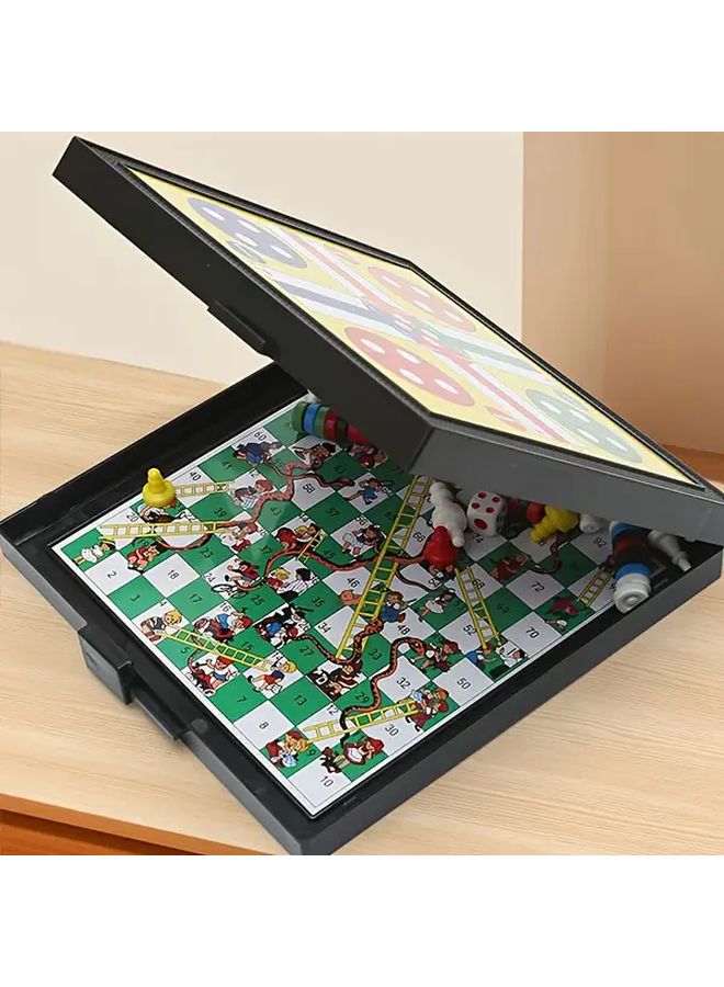 3 In 1 Chess Board Set Checkers Flying Chess Party Game Lawn Gathering Groups - Image 4