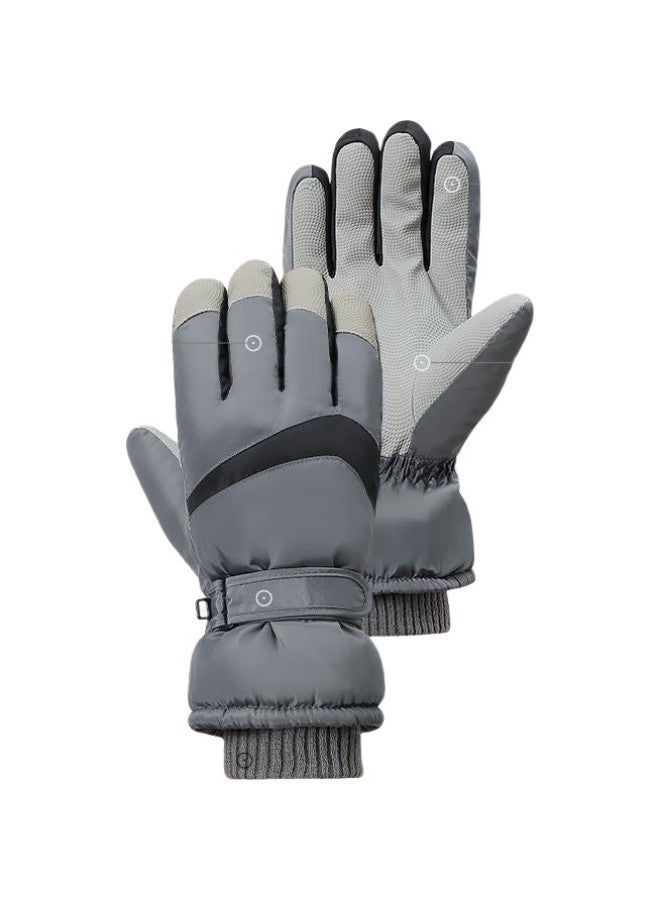 Mission Uv Warm Gloves For Men, Autumn And Winter Windproof And Cold-Resistant, Fleece-Lined, For Skiing, Cycling, Driving, Electric Motorcycle, And Bicycle, Touchscreen Gloves - Image 3