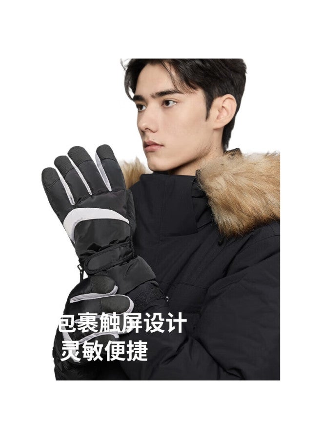Mission Uv Warm Gloves For Men, Autumn And Winter Windproof And Cold-Resistant, Fleece-Lined, For Skiing, Cycling, Driving, Electric Motorcycle, And Bicycle, Touchscreen Gloves - Image 2