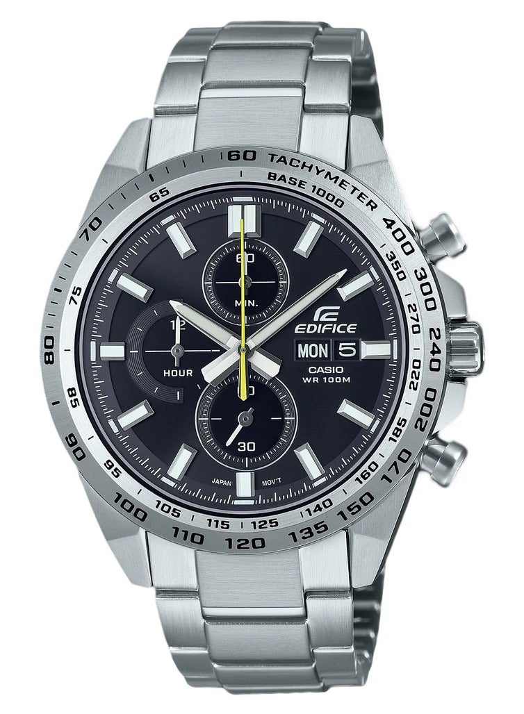 Casio Men Watch Standard Chronograph Black Dial Stainless Steel Solid Band EFR-574D-1AVUDF. - Image 1