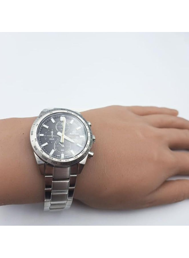 Casio Men Watch Standard Chronograph Black Dial Stainless Steel Solid Band EFR-574D-1AVUDF. - Image 4