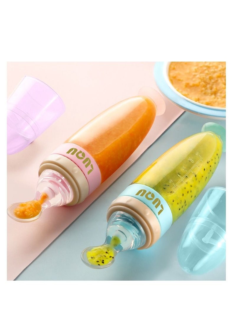 LuQu Ultra-Soft Silicone Body Baby Food Dispensing Spoon With Special Head And Dust Cover - Pack Of 3  - Image 5
