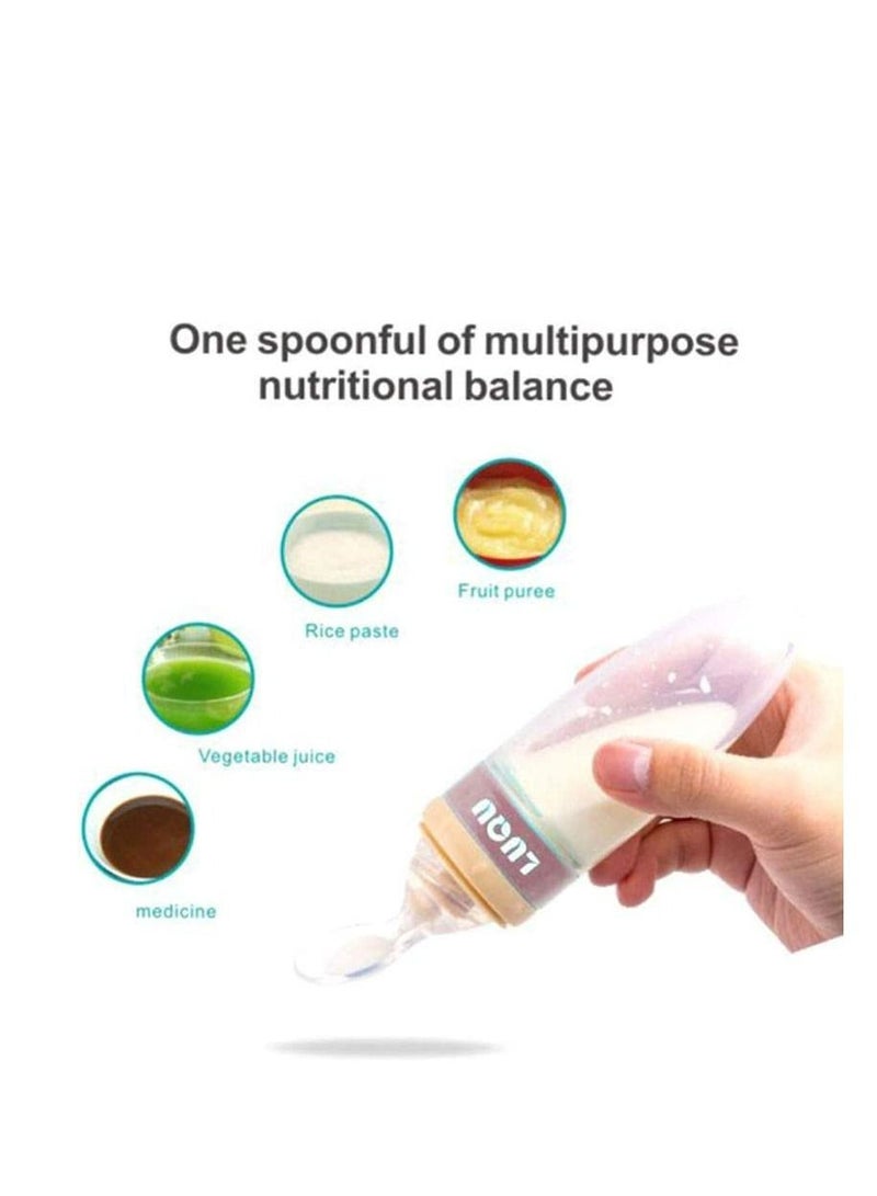 LuQu Ultra-Soft Silicone Body Baby Food Dispensing Spoon With Special Head And Dust Cover - Pack Of 3  - Image 4