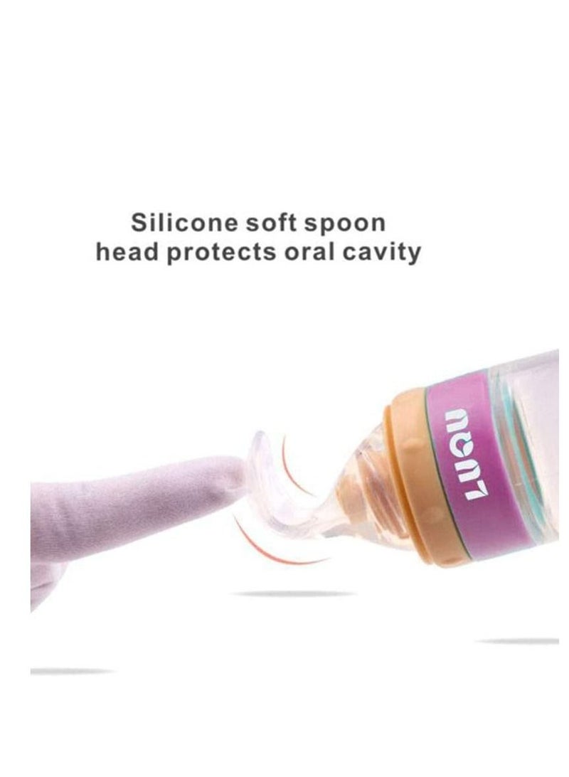 LuQu Ultra-Soft Silicone Body Baby Food Dispensing Spoon With Special Head And Dust Cover - Pack Of 3  - Image 3