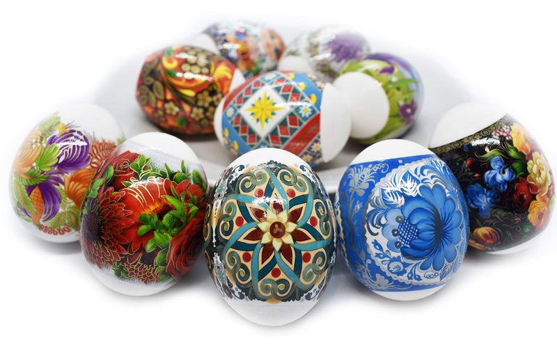 Diximus Pack 10 Thermo Heat Shrink Sleeves - Easter Egg Decorating Kit - Ukrainian Pysanky Supplies - Decorative Egg Wraps - Easter Decoration Wraps Pysanka Pysanky - for 70 Eggs - Image 4