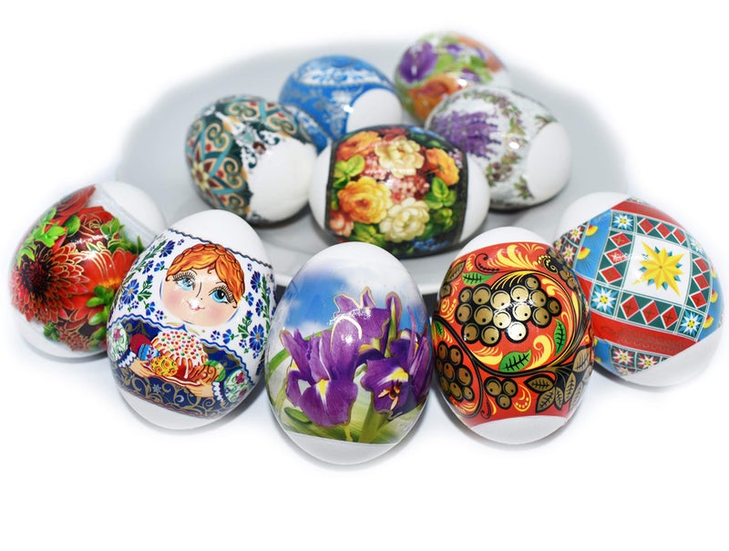 Diximus Pack 10 Thermo Heat Shrink Sleeves - Easter Egg Decorating Kit - Ukrainian Pysanky Supplies - Decorative Egg Wraps - Easter Decoration Wraps Pysanka Pysanky - for 70 Eggs - Image 5