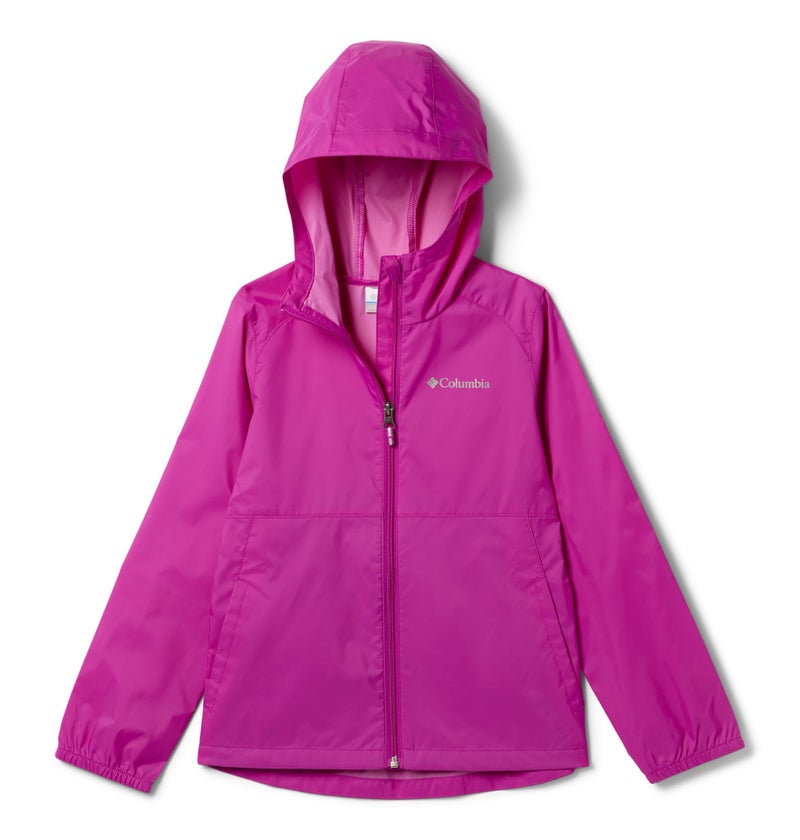 Columbia Youth Girls Switchback II Rain Jacket, Bright Plum, Medium - Image 1