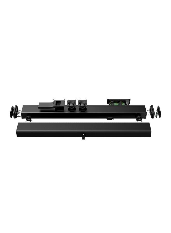 AUDAC The AUDAC IMEO1-B is a professional 2.1 soundbar with an integrated subwoofer, Bluetooth receiver, HDMI ARC, optical/coaxial SPDIF inputs, preset EQ modes, and a clever bracket system for easy installation in classrooms, meeting rooms, presentation rooms, hotels, and similar AV spaces. - Image 2