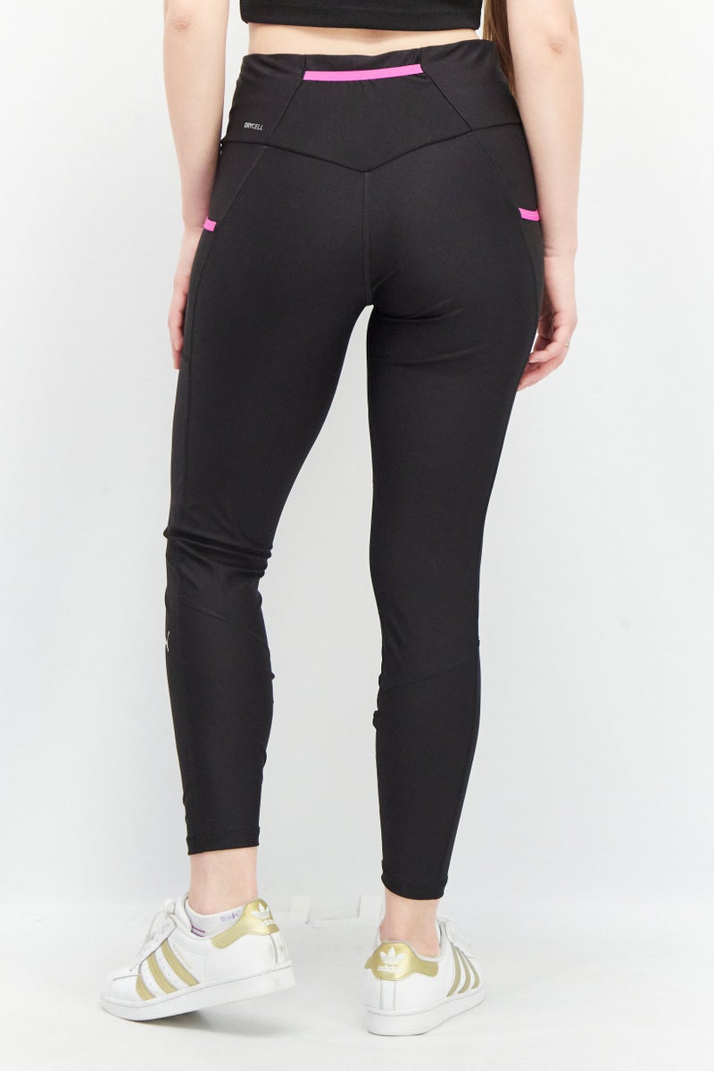 PUMA Women Tight Fit Brand Logo Reflective Training Tights, Black - Image 3